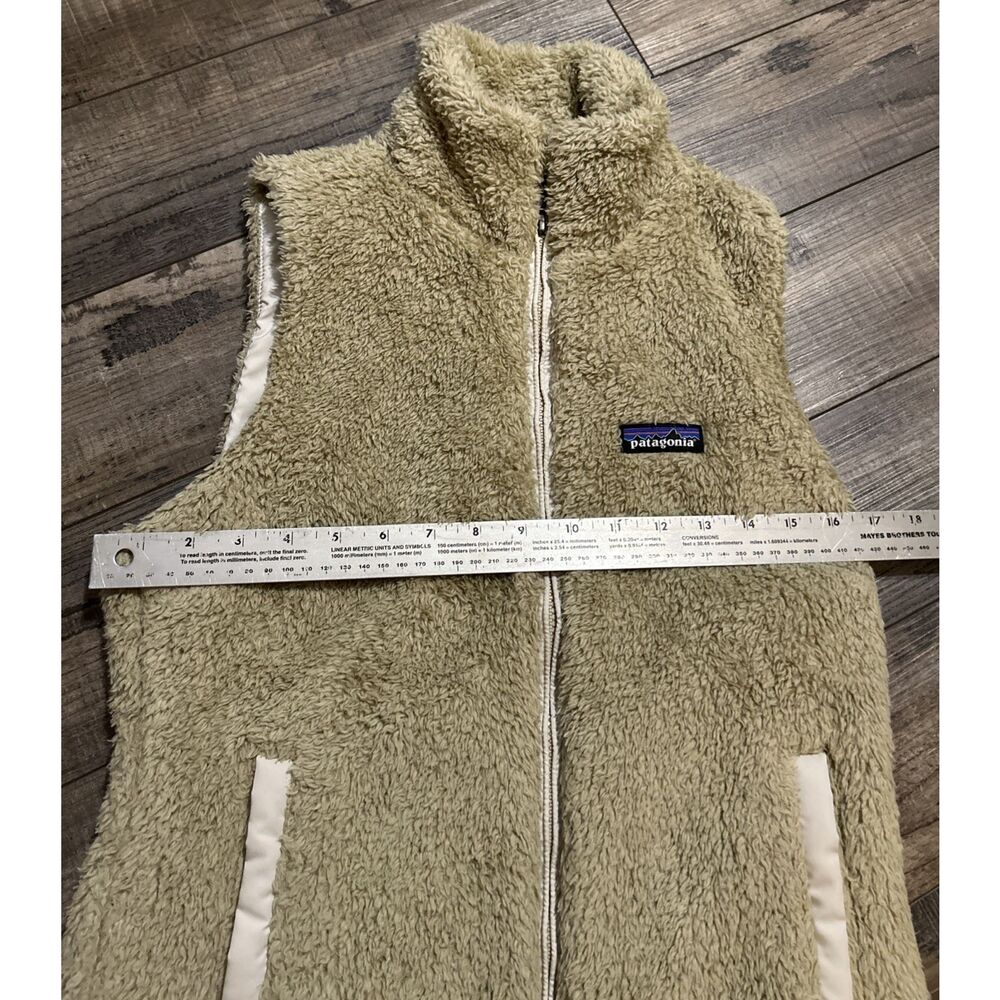 Patagonia Los Gatos Fleece Vest Womens Size Medium brown Tan Full Zip - Picture 5 of 8